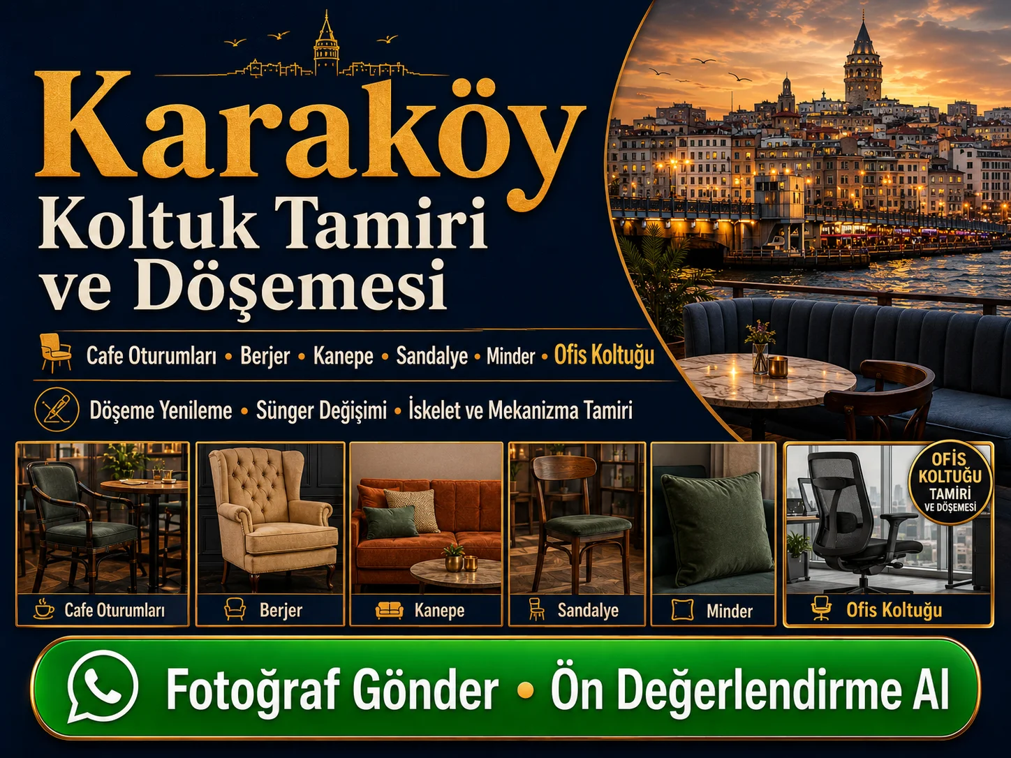 karaköy koltuk tamiri ve döşemesi