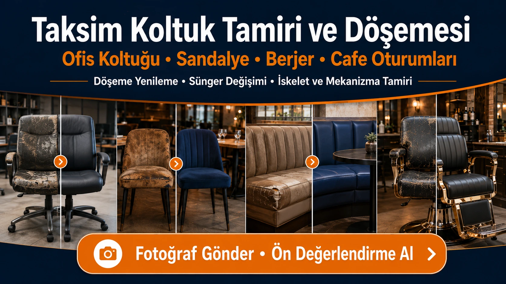 taksim koltuk tamiri ve döşemesi