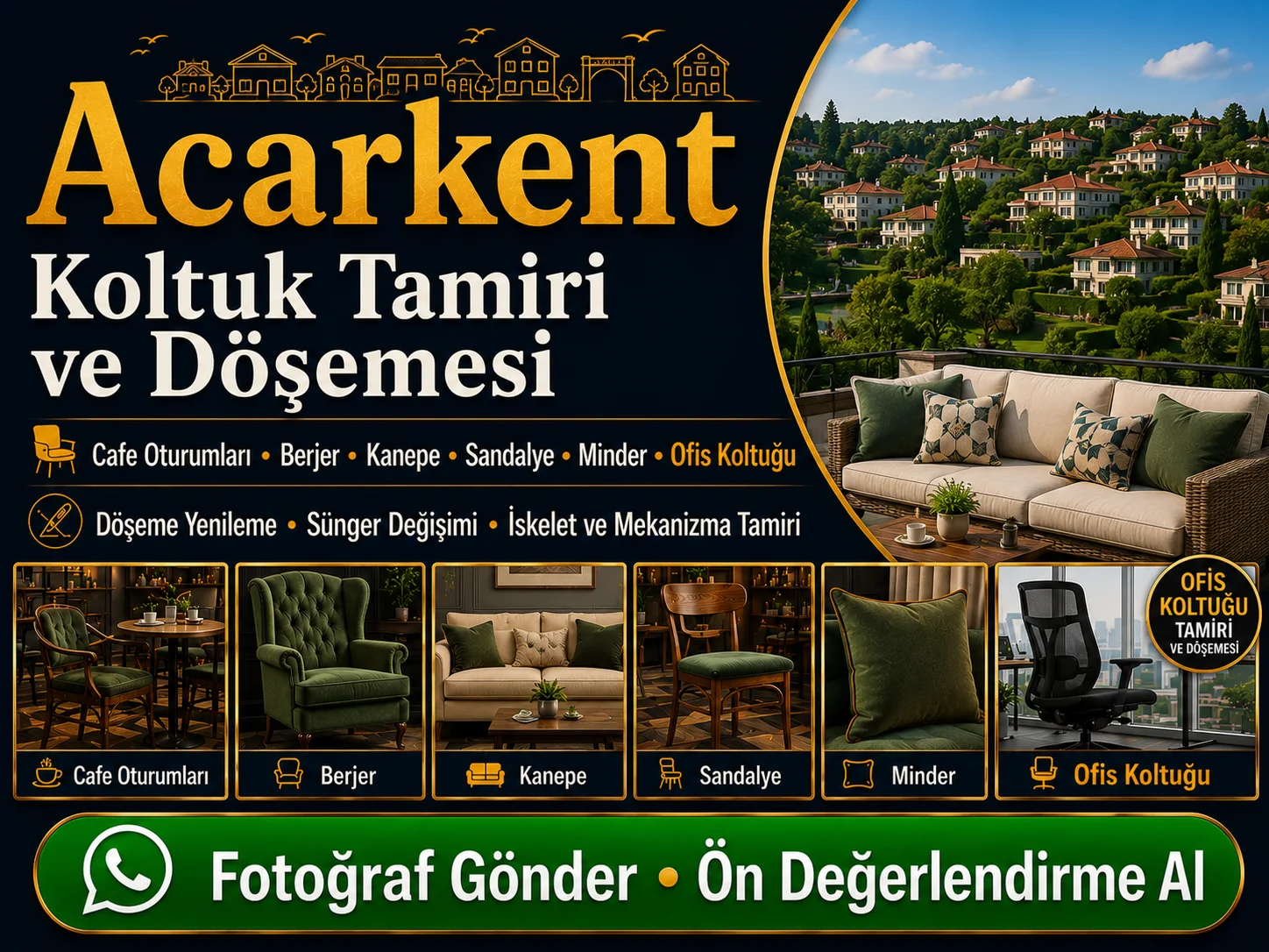 Acarkent Koltuk Tamiri ve Döşemesi