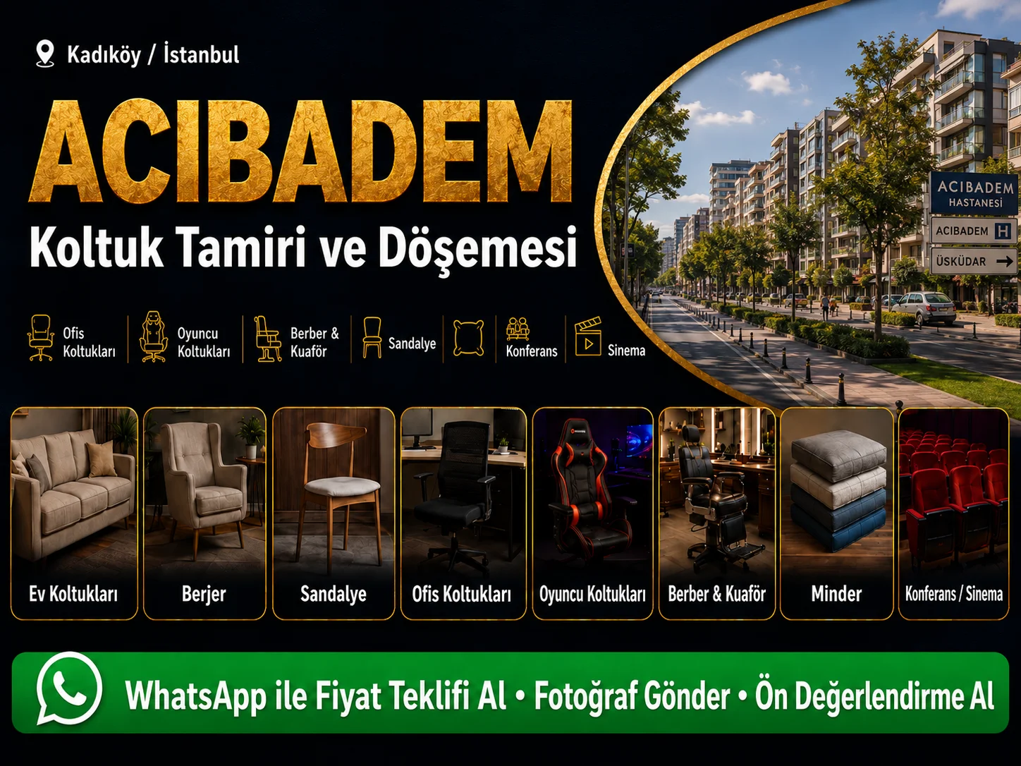 Acıbadem Koltuk Tamiri ve Döşemesi