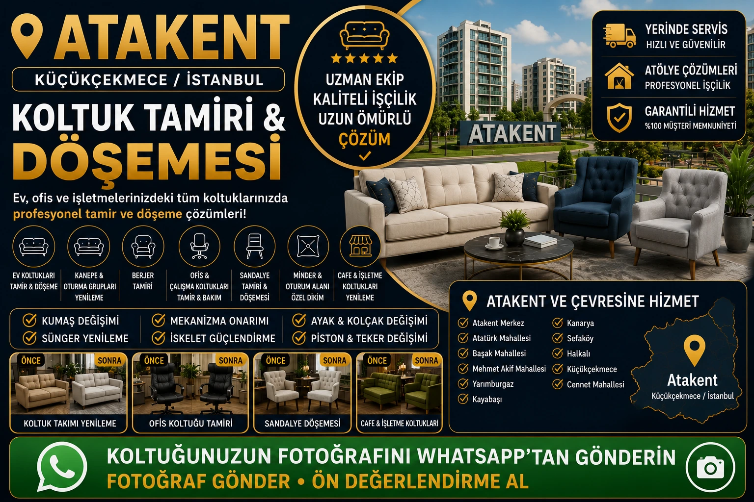 Atakent Koltuk Tamiri ve Döşemesi