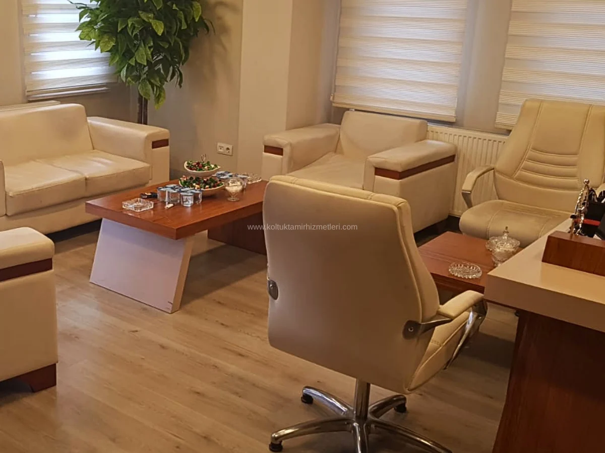 ataşehir ofis makam koltukları döşeme öncesi görünüm