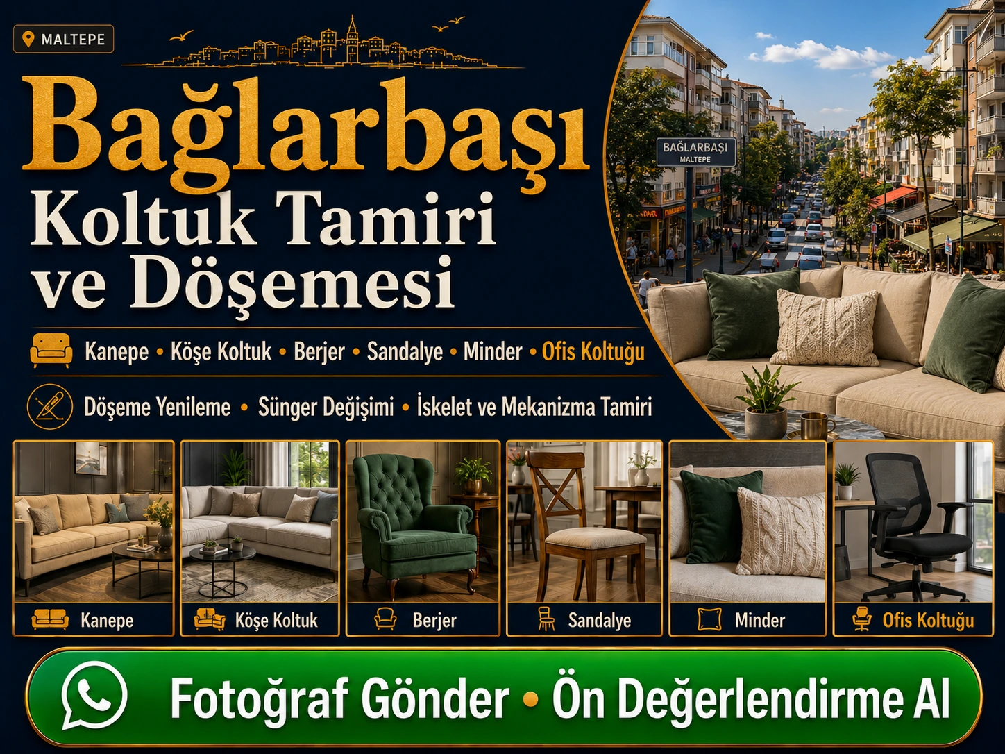 Bağlarbaşı Koltuk Tamiri ve Döşemesi
