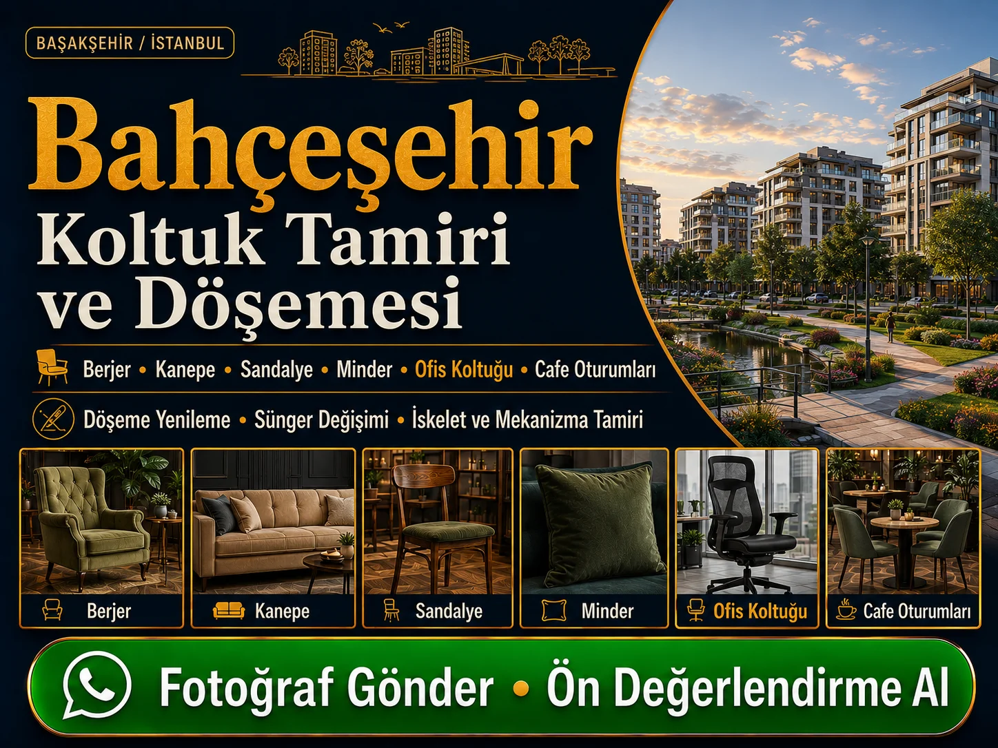 bahçeşehir koltuk tamiri ve döşemesi