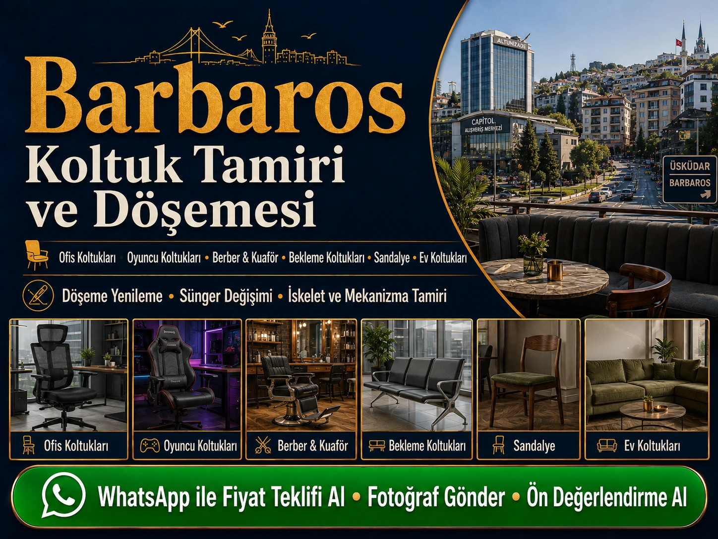 Barbaros Koltuk Tamiri ve Döşemesi
