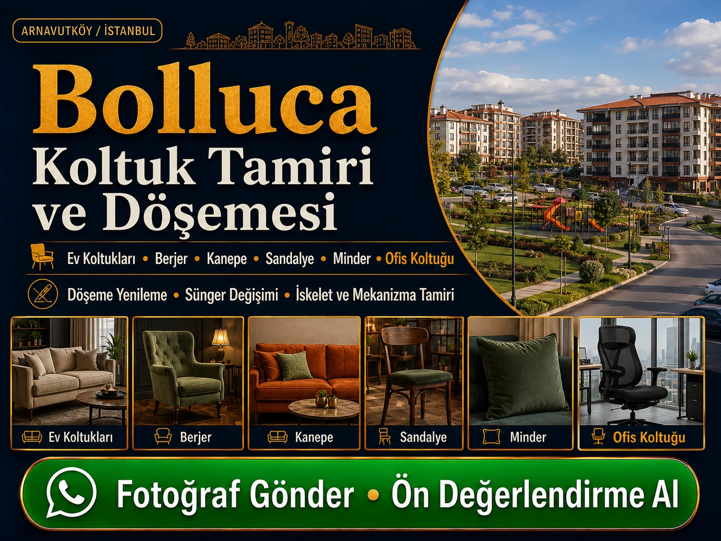 bolluca koltuk tamiri ve döşemesi