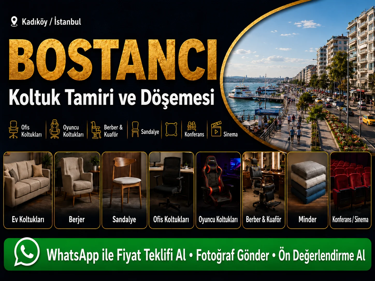 Bostancı Koltuk Tamiri ve Döşemesi