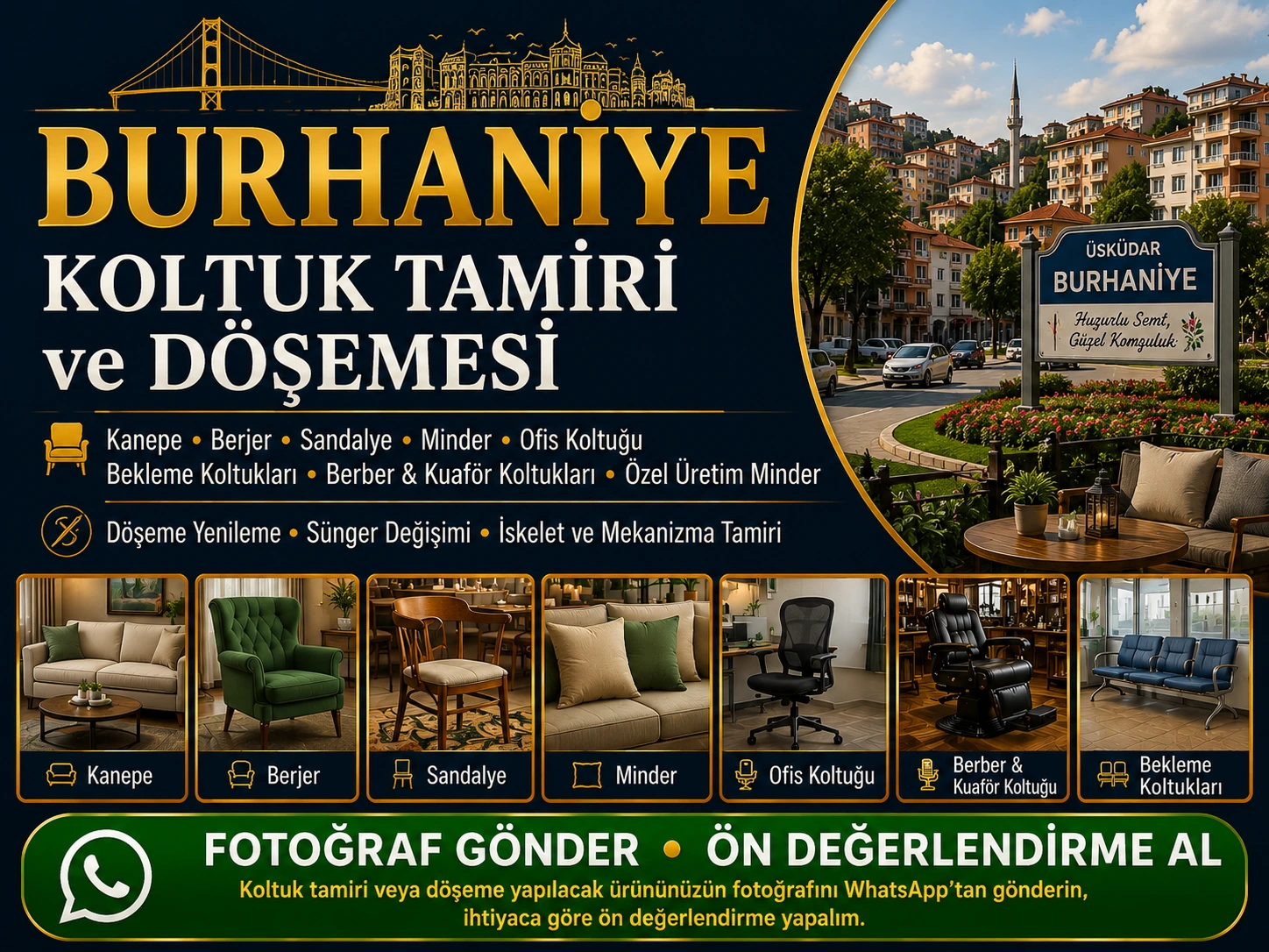 Burhaniye Koltuk Tamiri ve Döşemesi