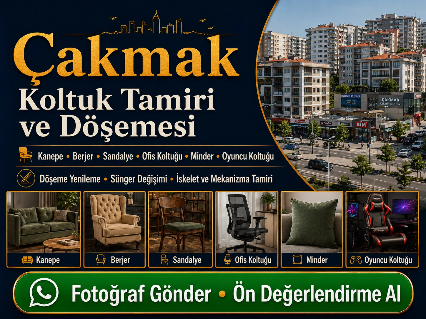 Çakmak Koltuk Tamiri ve Döşemesi
