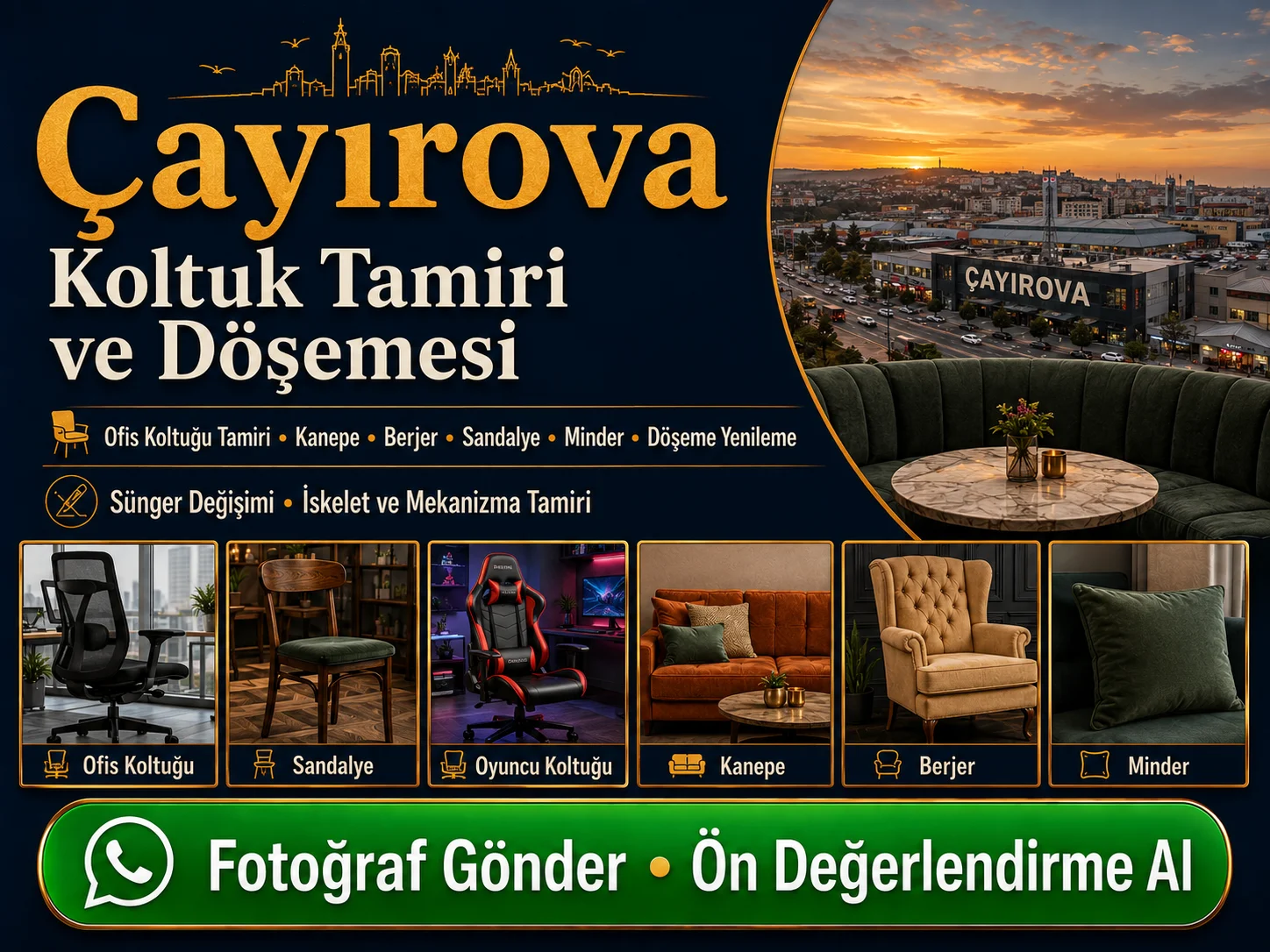 Çayırova Koltuk Tamiri ve Döşemesi