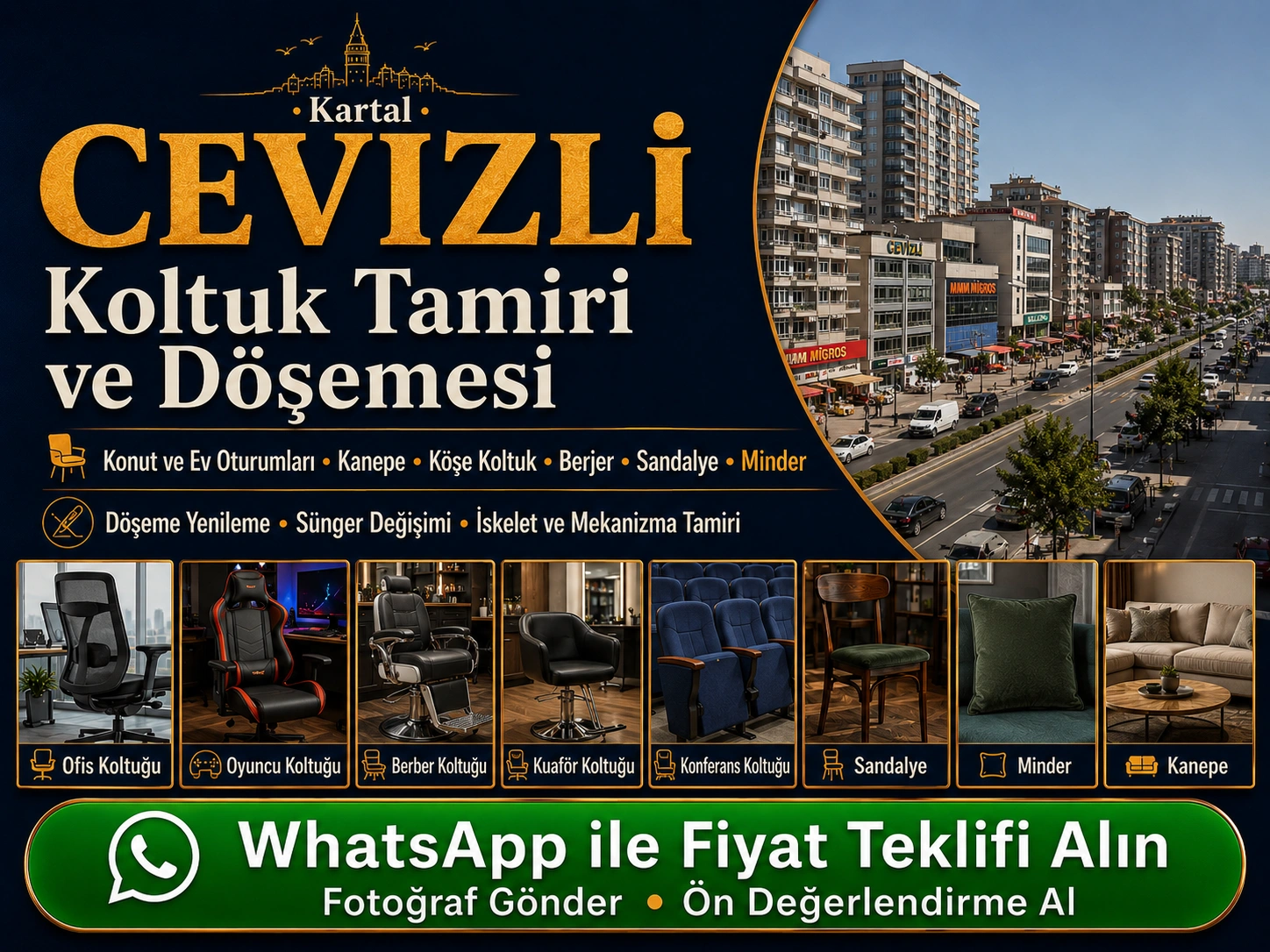 Cevizli Koltuk Tamiri ve Döşemesi