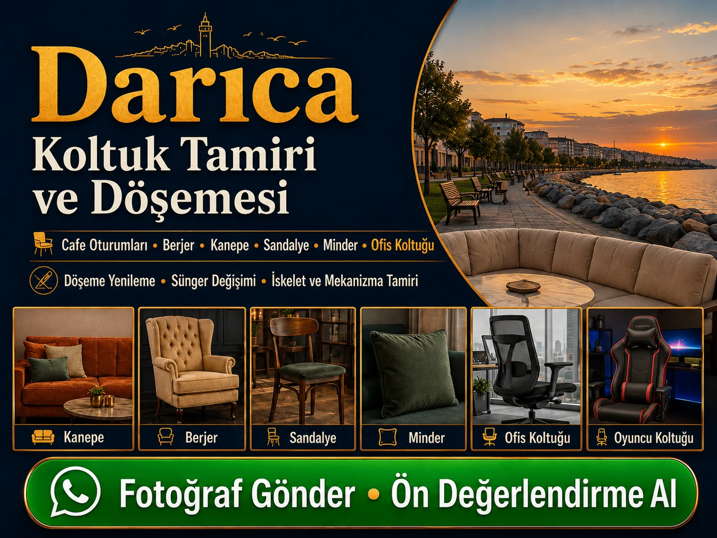 Darıca Koltuk Tamiri ve Döşemesi