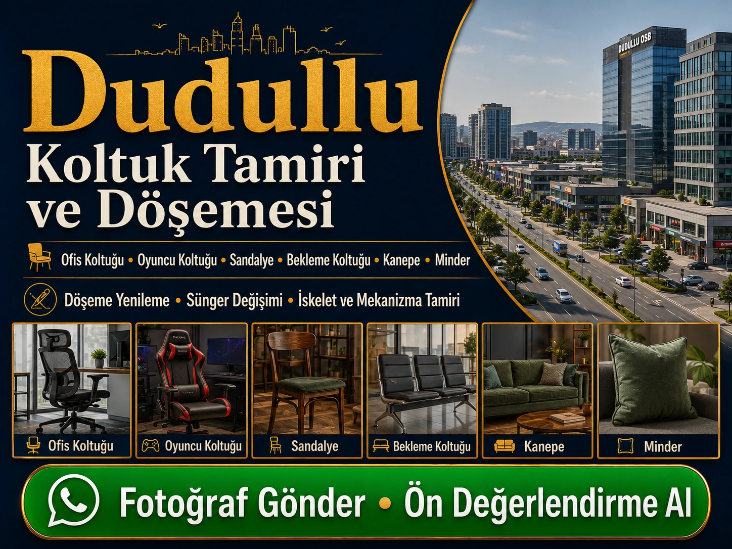 Dudullu Koltuk Tamiri ve Döşemesi