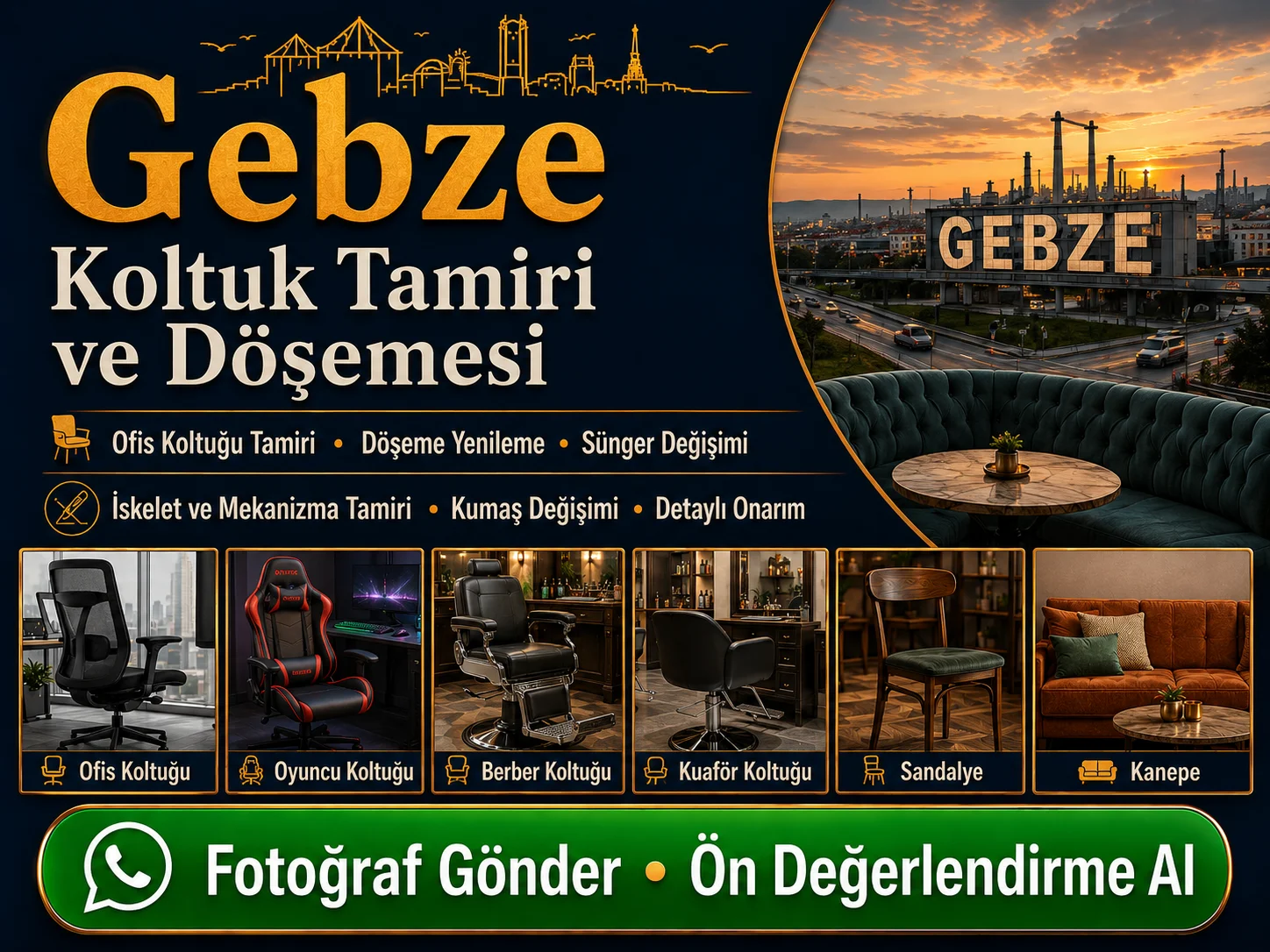 Gebze Koltuk Tamiri ve Döşemesi