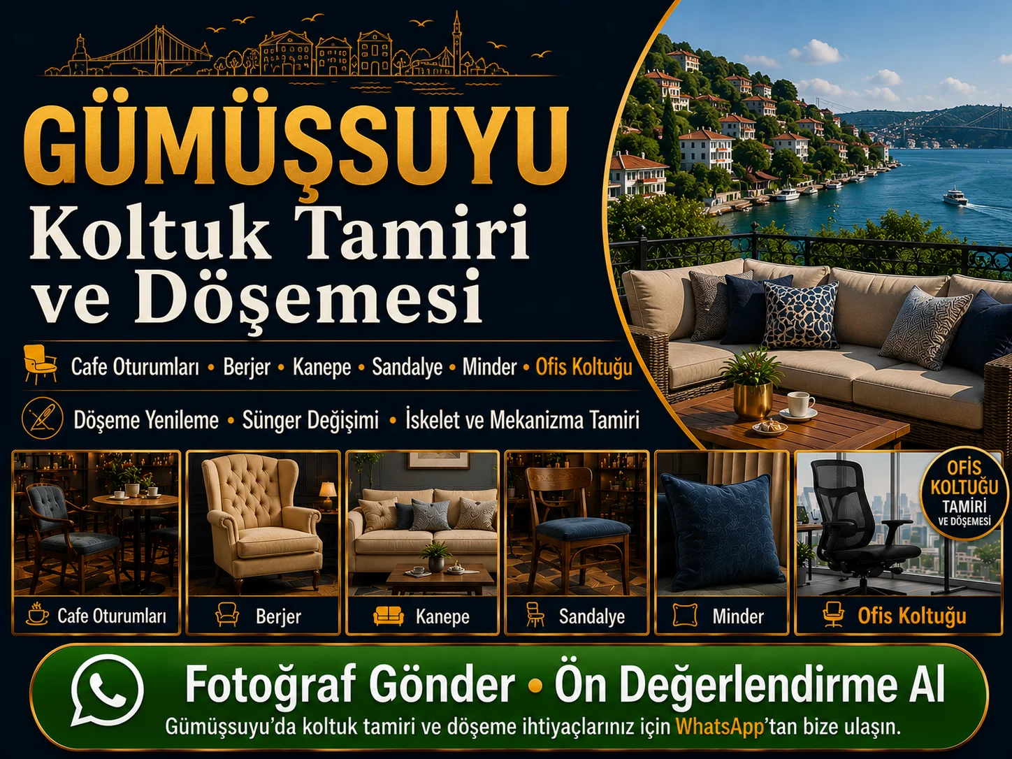 Gümüşsuyu Koltuk Tamiri ve Döşemesi
