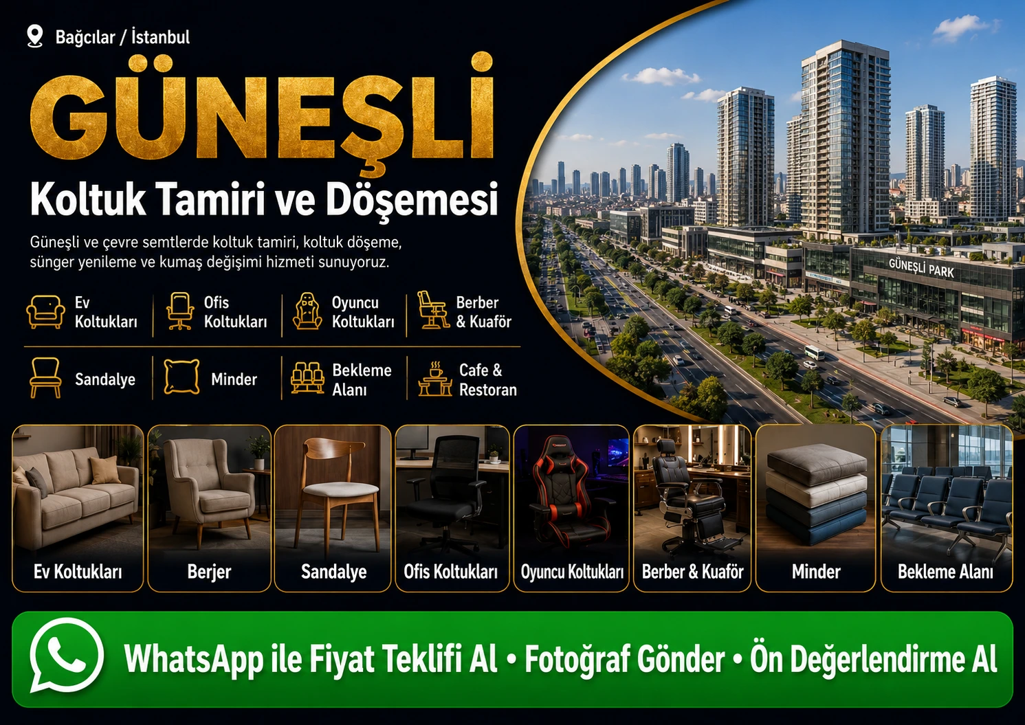 Güneşli Koltuk Tamiri ve Döşemesi