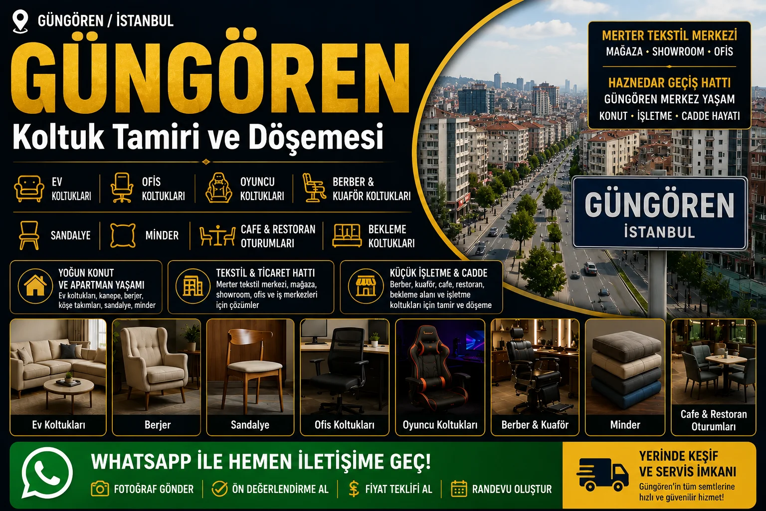 Güngören Koltuk Tamiri ve Döşemesi