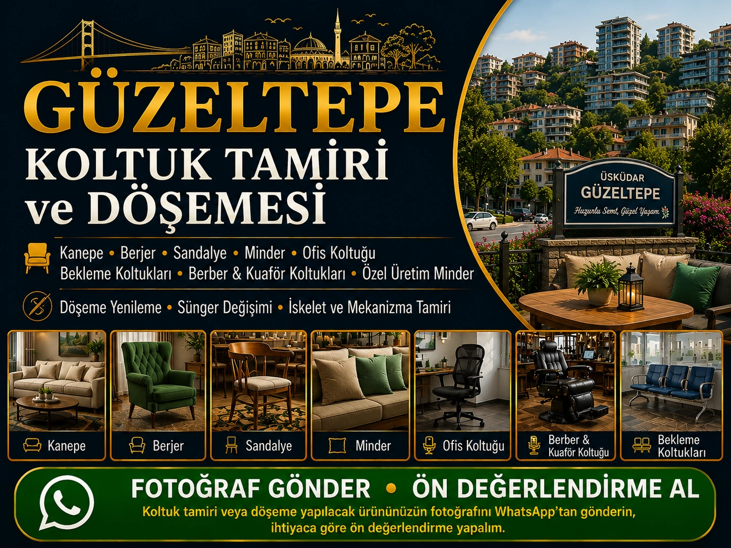 Güzeltepe Koltuk Tamiri ve Döşemesi