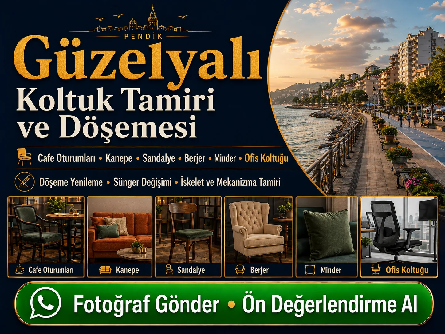 Güzelyalı Koltuk Tamiri ve Döşemesi