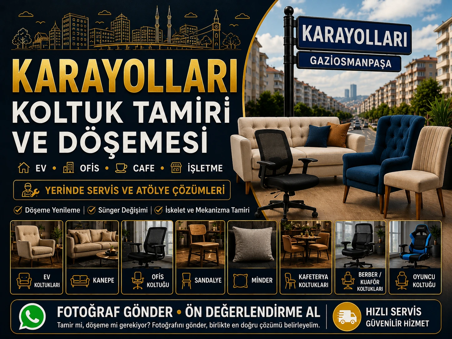 Karayolları Koltuk Tamiri ve Döşemesi