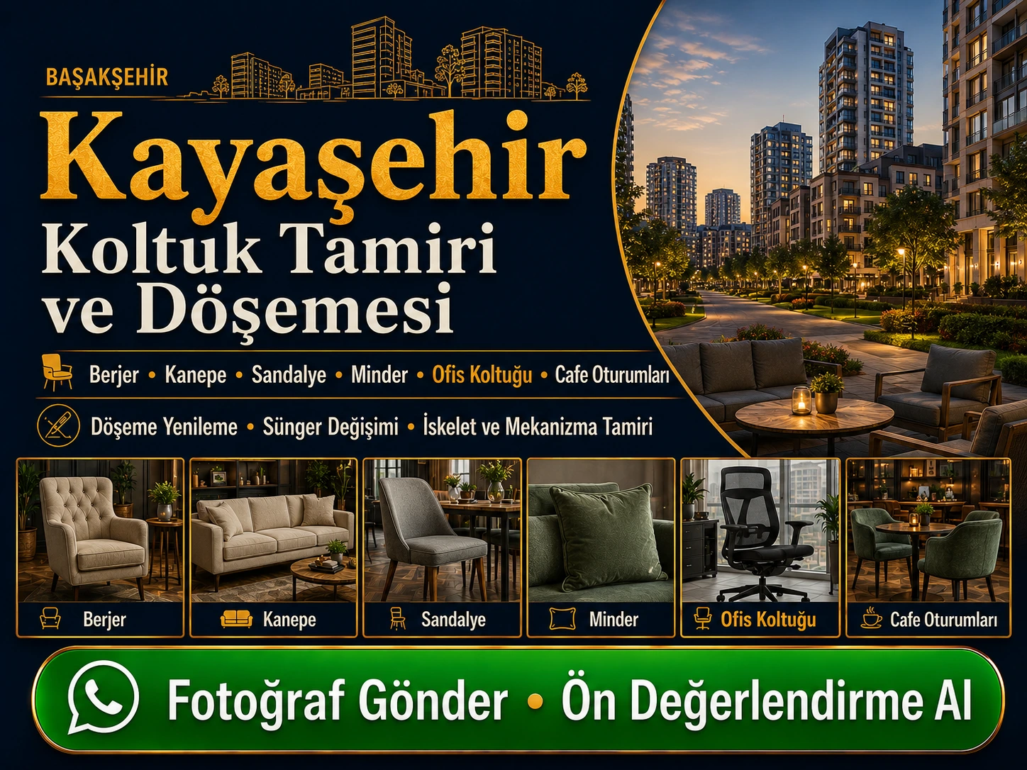 Kayaşehir Koltuk Tamiri ve Döşemesi