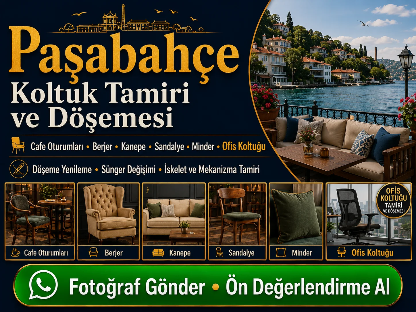 Paşabahçe Koltuk Tamiri ve Döşemesi