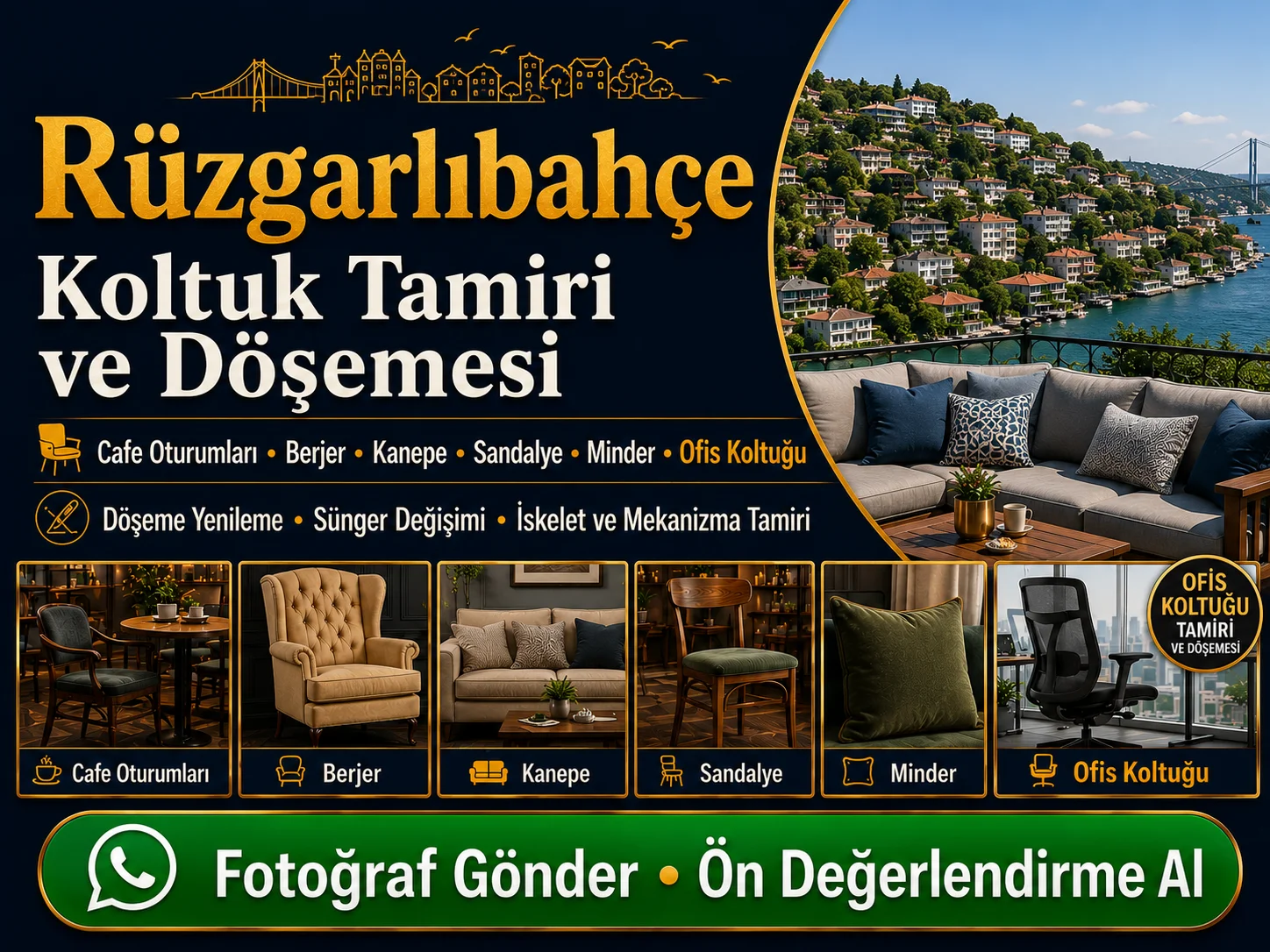 Rüzgarlıbahçe Koltuk Tamiri ve Döşemesi