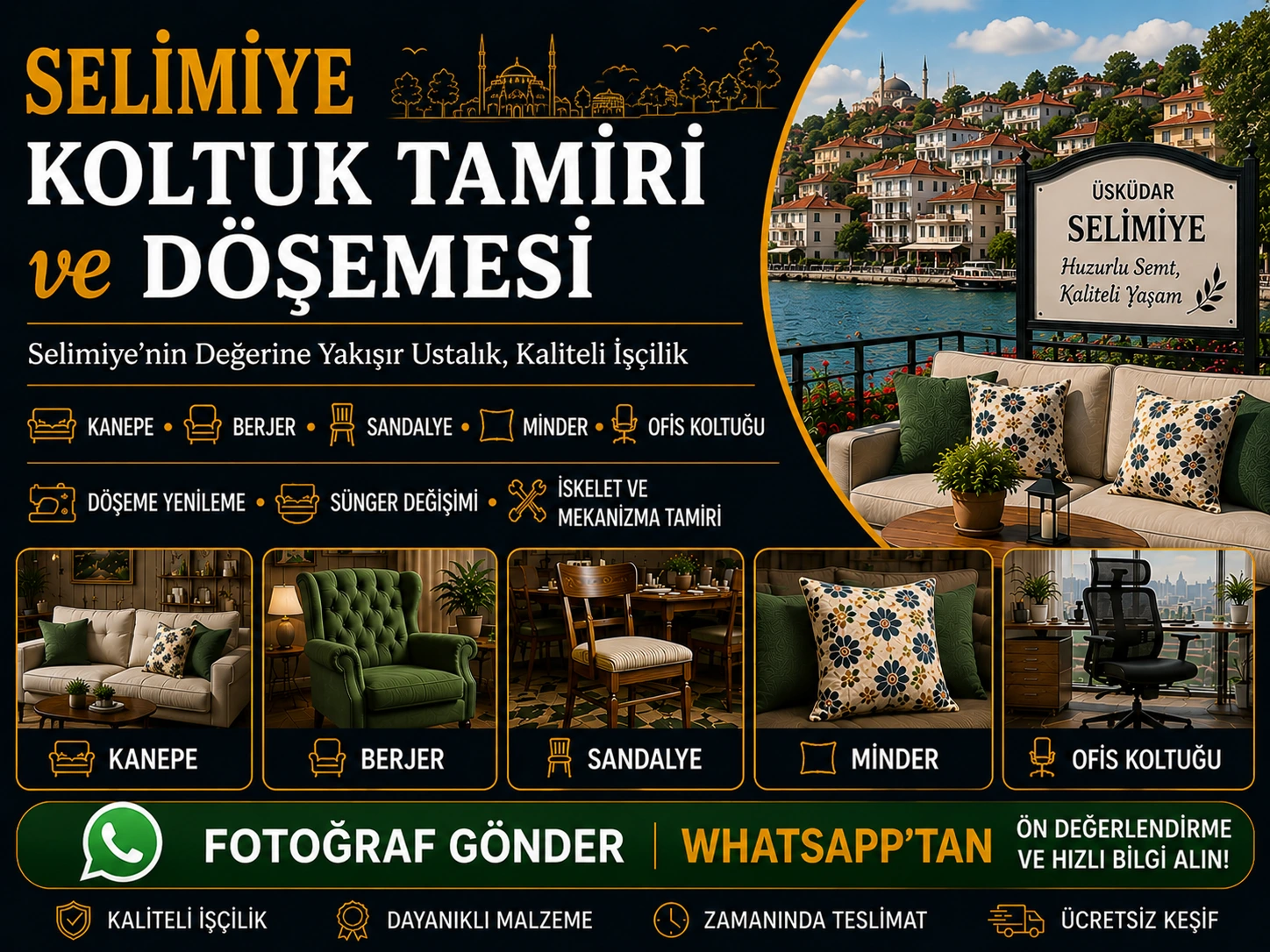 Selimiye Koltuk Tamiri ve Döşemesi
