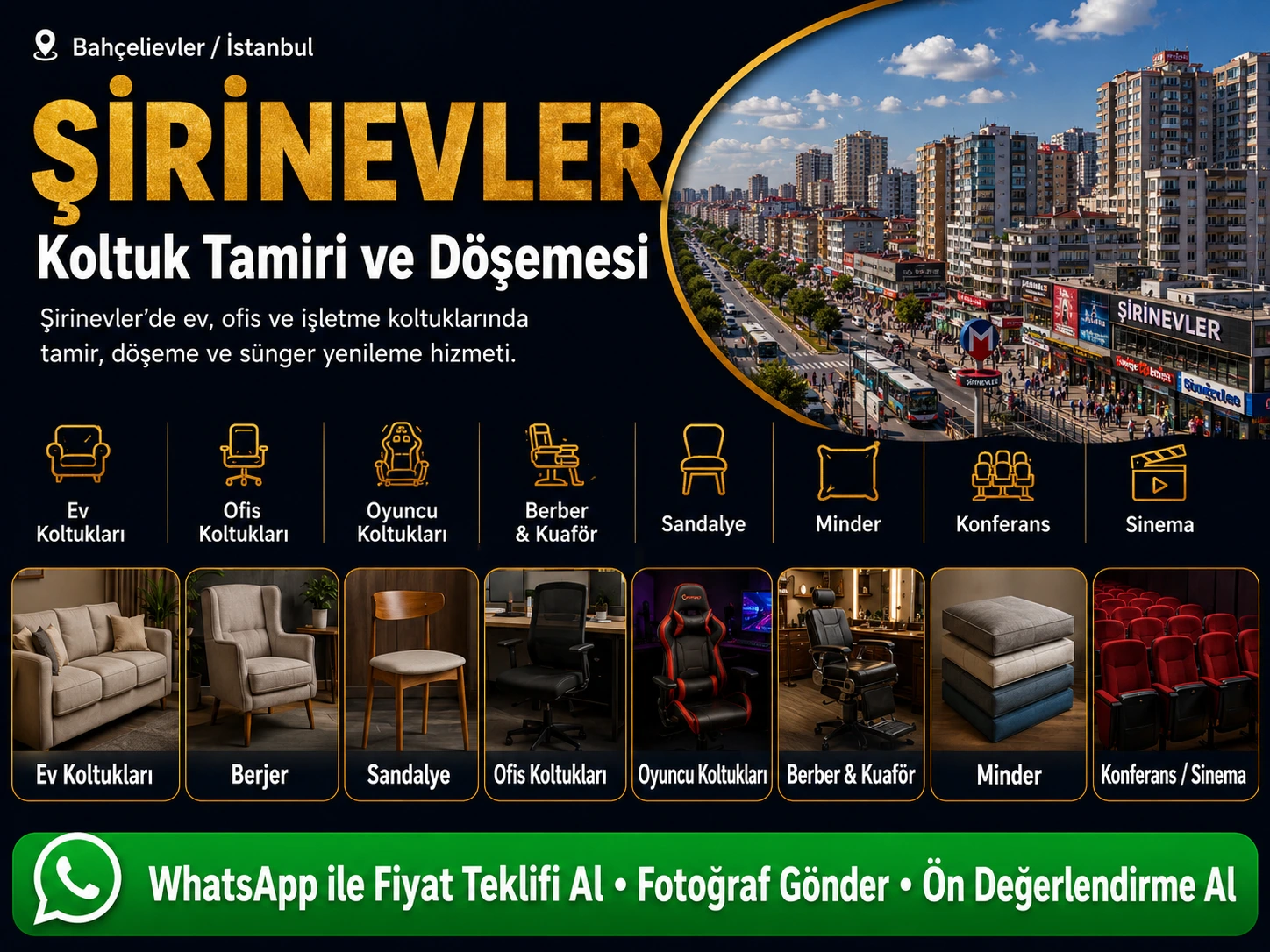 Şirinevler Koltuk Tamiri ve Döşemesi