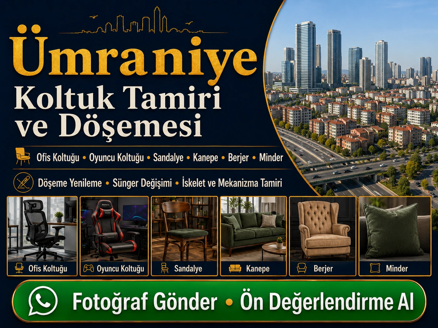 Ümraniye Koltuk Tamiri ve Döşemesi