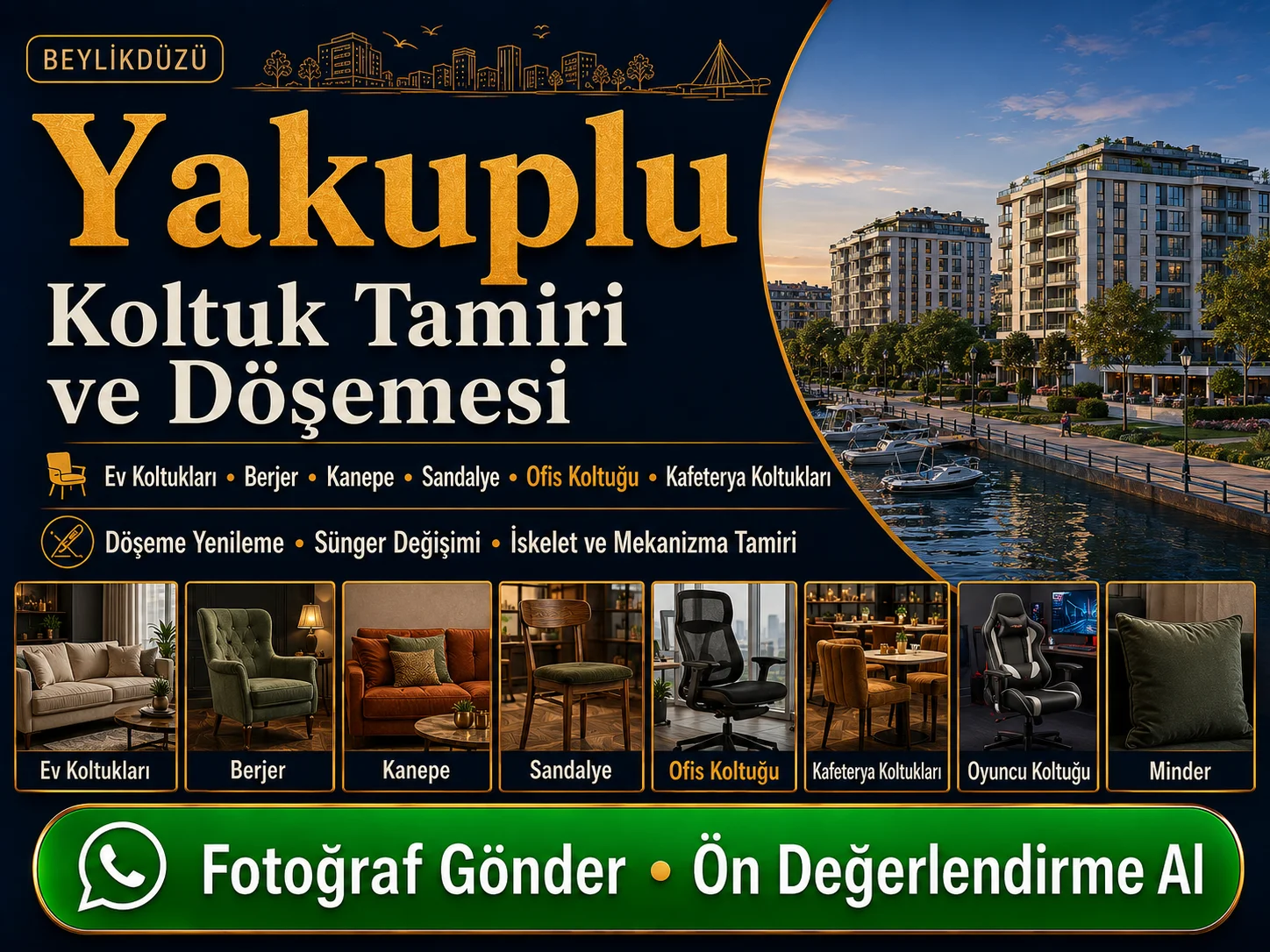Yakuplu Koltuk Tamiri ve Döşemesi