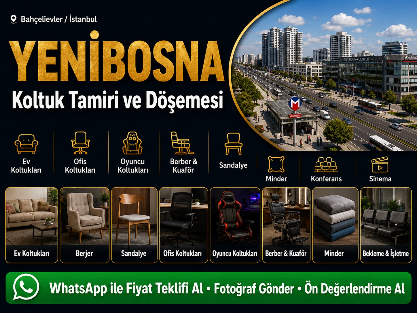 Yenibosna Koltuk Tamiri ve Döşemesi