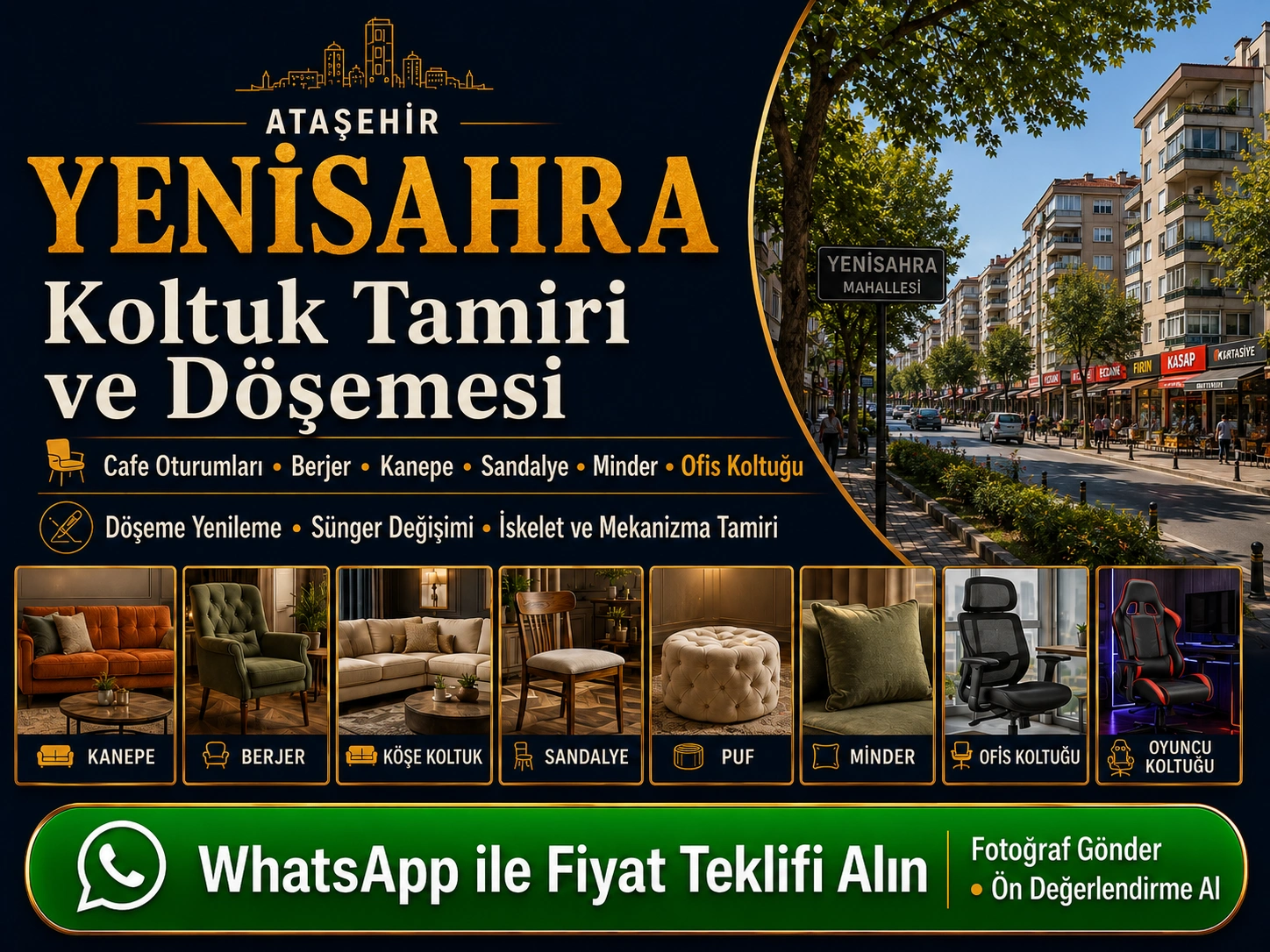 Yenisahra Koltuk Tamiri ve Döşemesi