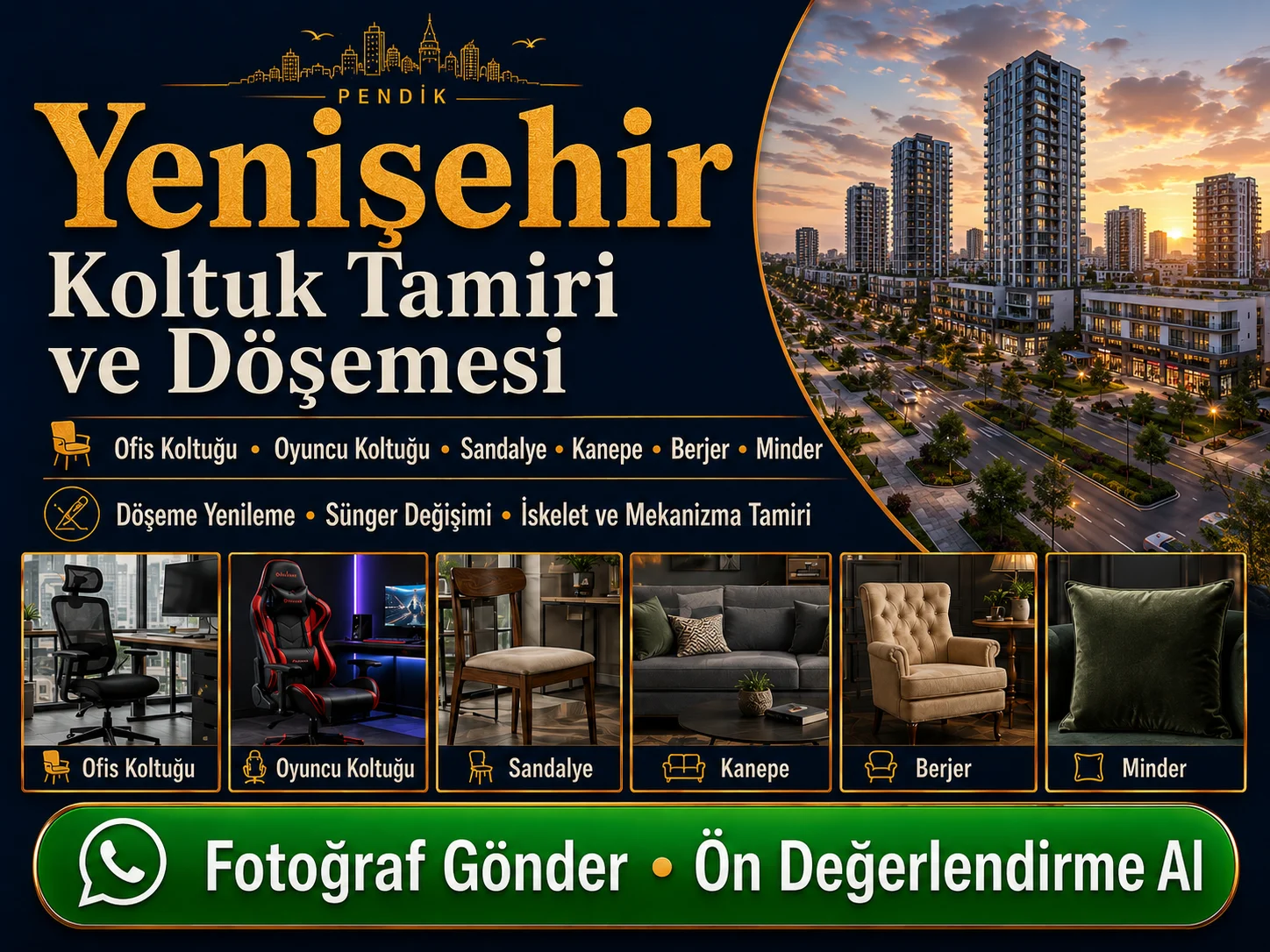 Yenişehir Koltuk Tamiri ve Döşemesi