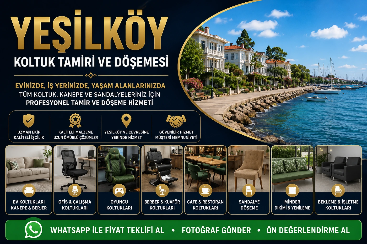 Yeşilköy Koltuk Tamiri ve Döşemesi