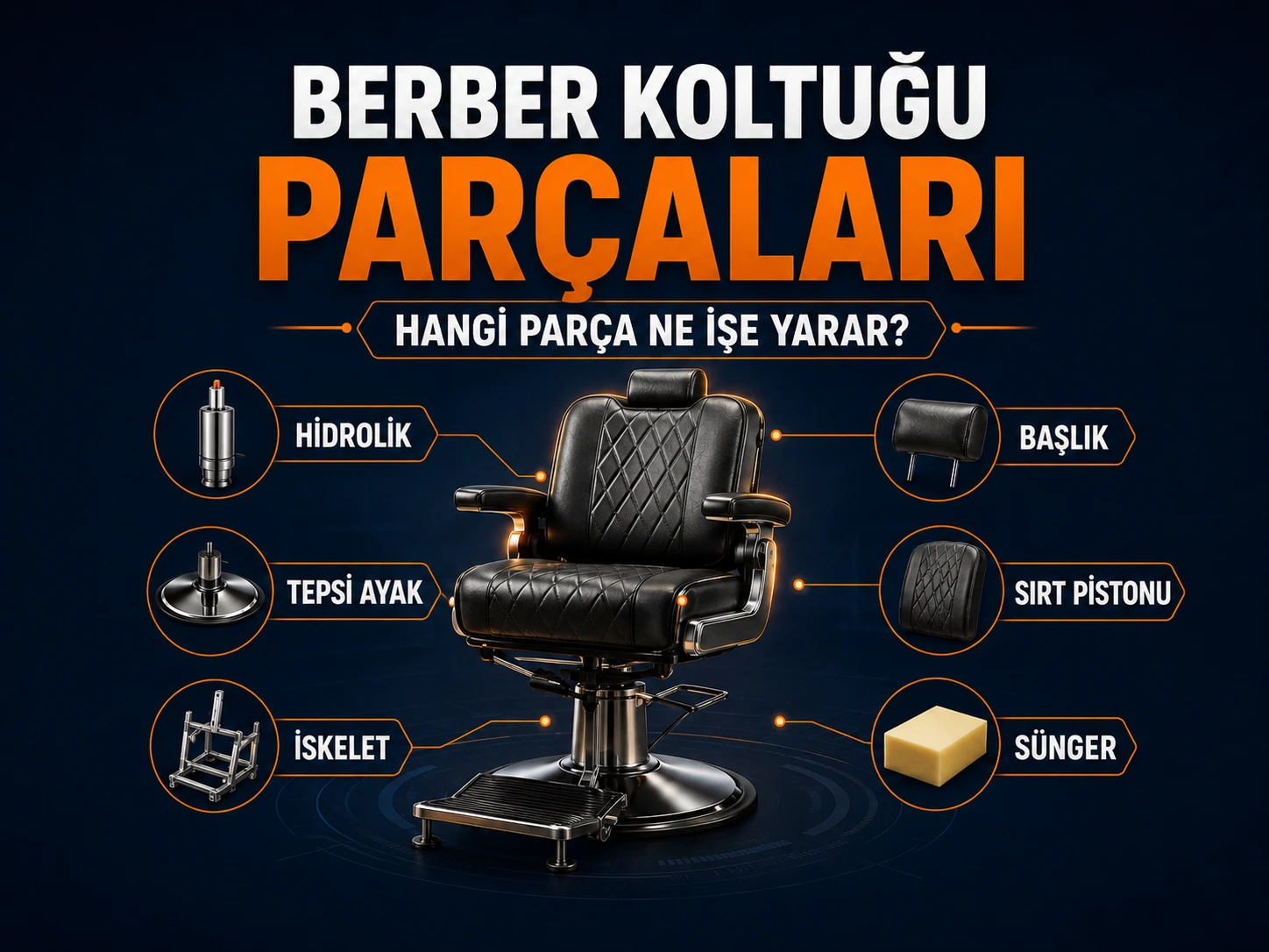 berber koltuğu parçaları