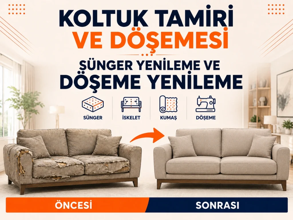 koltuk tamiri ve döşemesi kartvizit